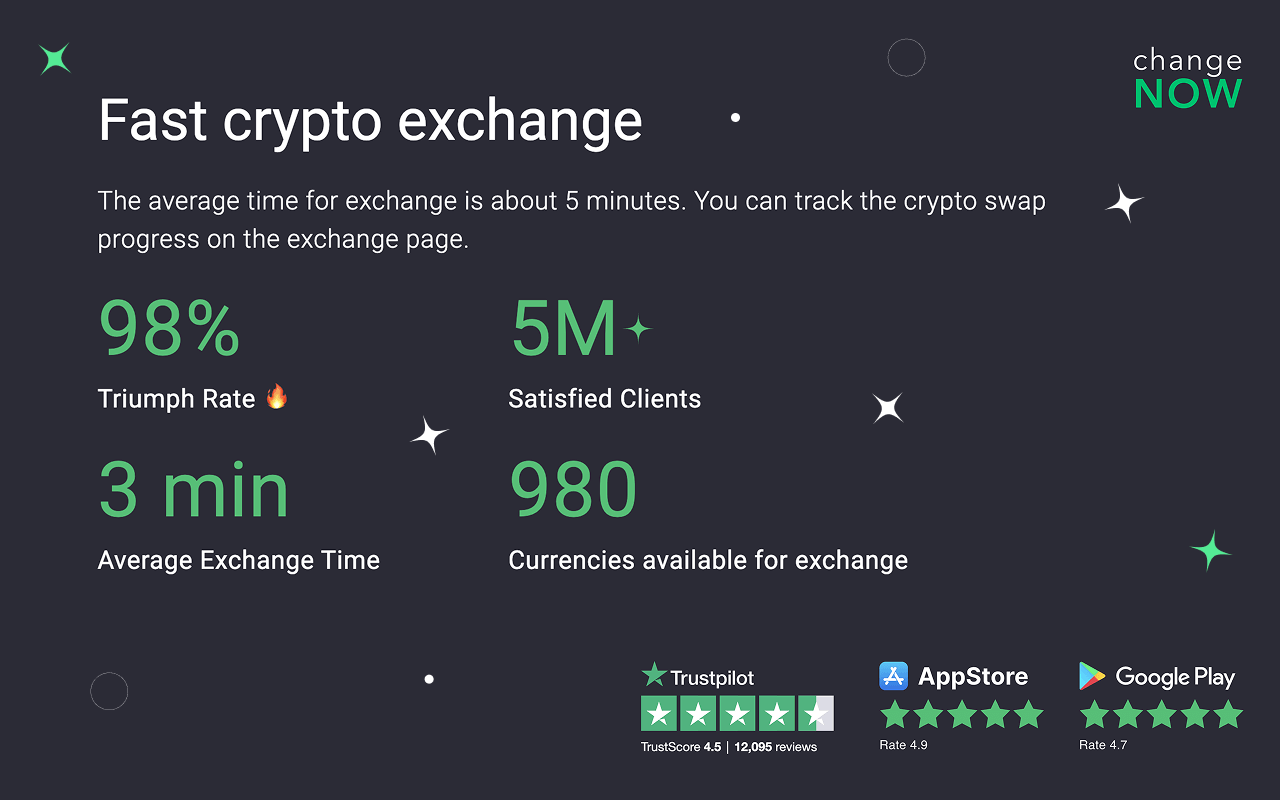 ChangeNOW+ screenshot showing crypto swap functionality 2